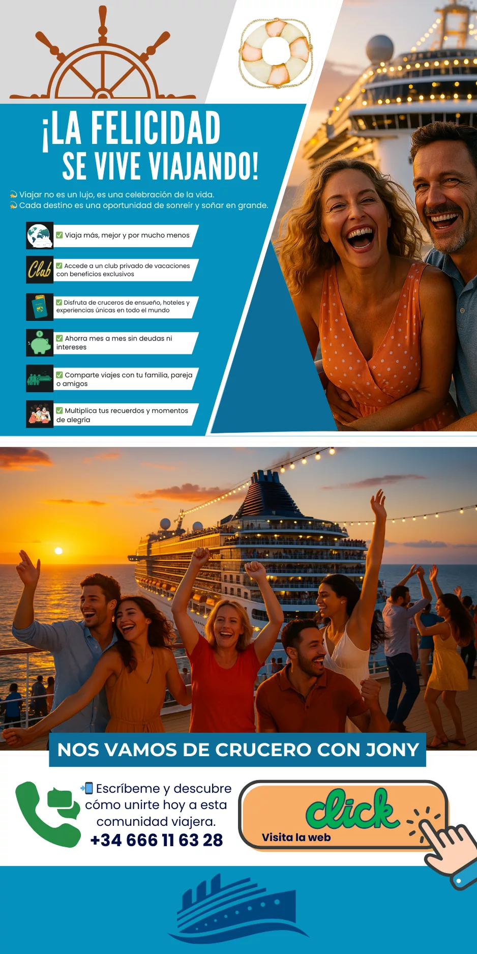 Nos vamos de crucero con Jony