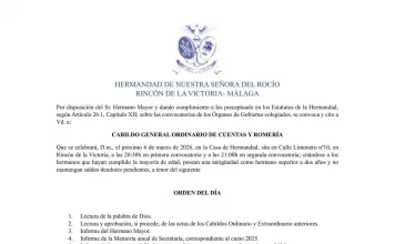 Cabildo de cuentas de la Hermandad del Rocío de Rincón de la Victoria